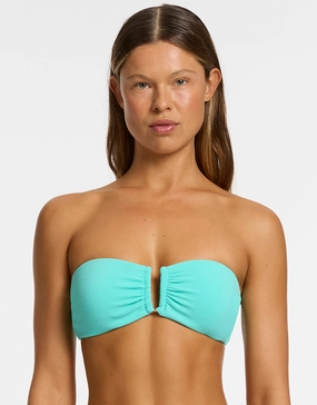 Isla Rib U Trim Bandeau Bikini Top - Dolce full coverage swim tops, cute bikini tops