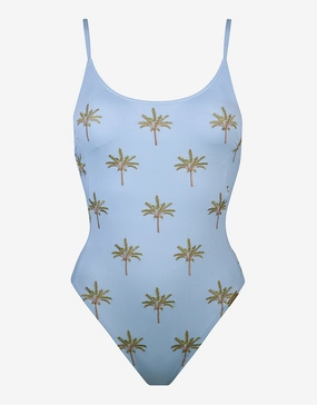 Island Souvenir Swimsuit - Sky cup sized swimwear women, supportive swimsuits for large bust