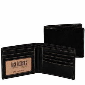 Jack Georges Voyager Bifold Wallet Secure Card Holder Anti-Theft Shoulder Bag
