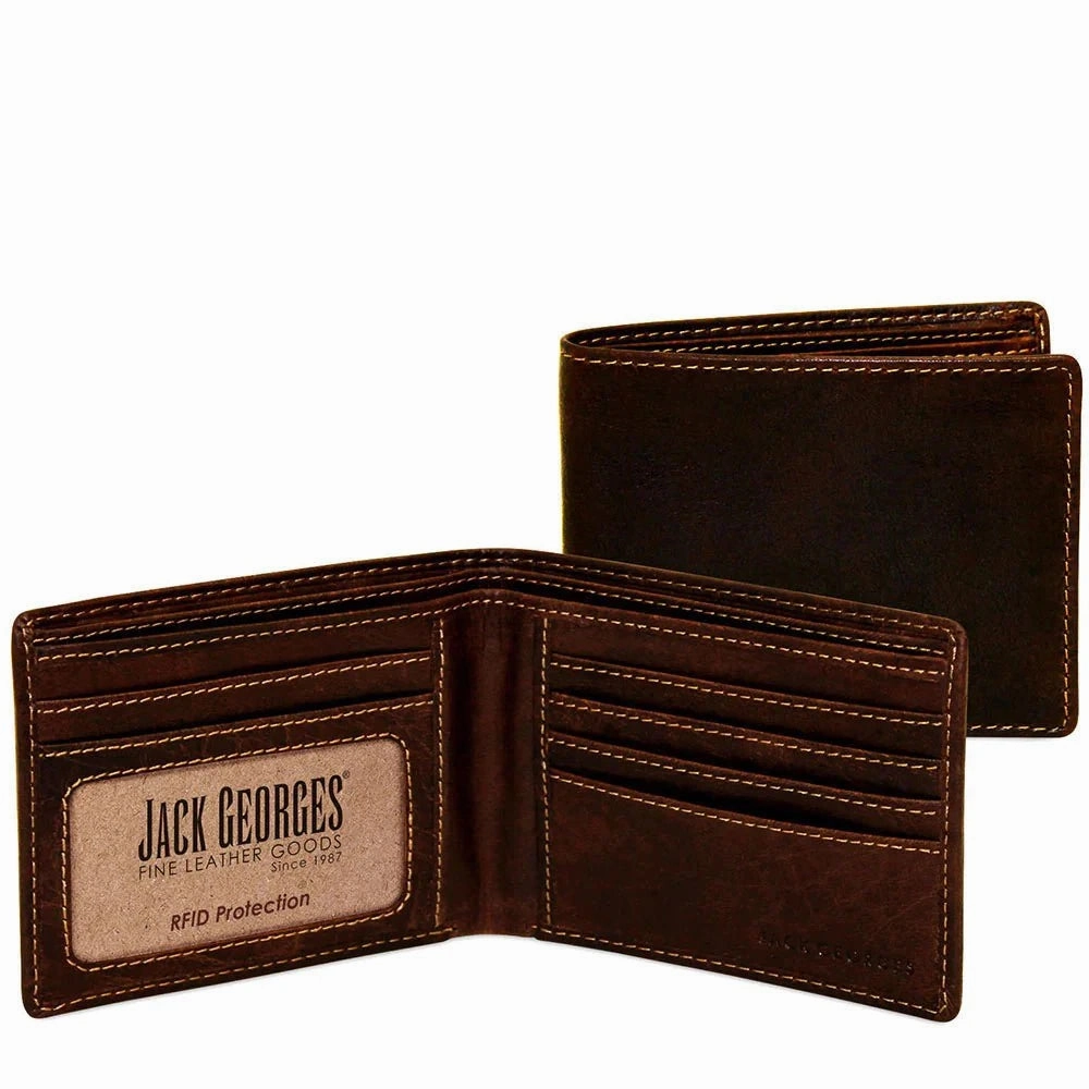 Jack Georges Voyager Bifold Wallet Travel Safety Wallet