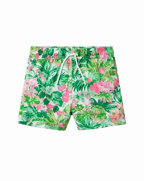 Janie and Jack Palm Print Eco Swim Trunk boys swimwear sets, boys swim trunks