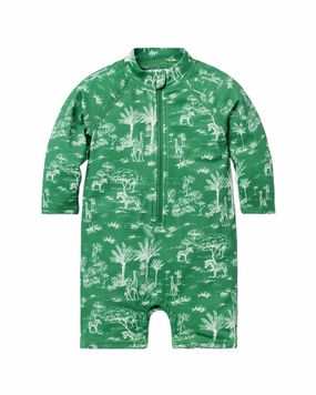 Janie and Jack Toile Zip Rashguard boys swimwear sets, boys swim trunks