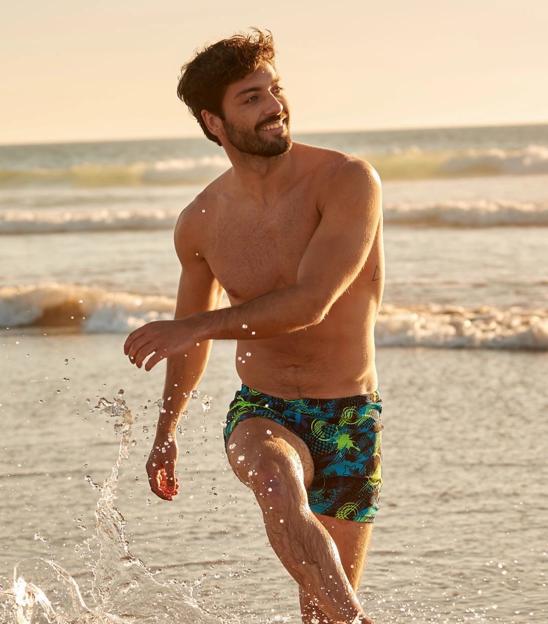 Java Tan Through Swim Shorts
