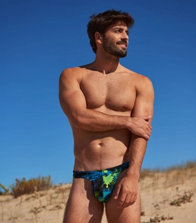 Java Tan Through Swim Thong tan through swimwear men, mens breathable swimwear