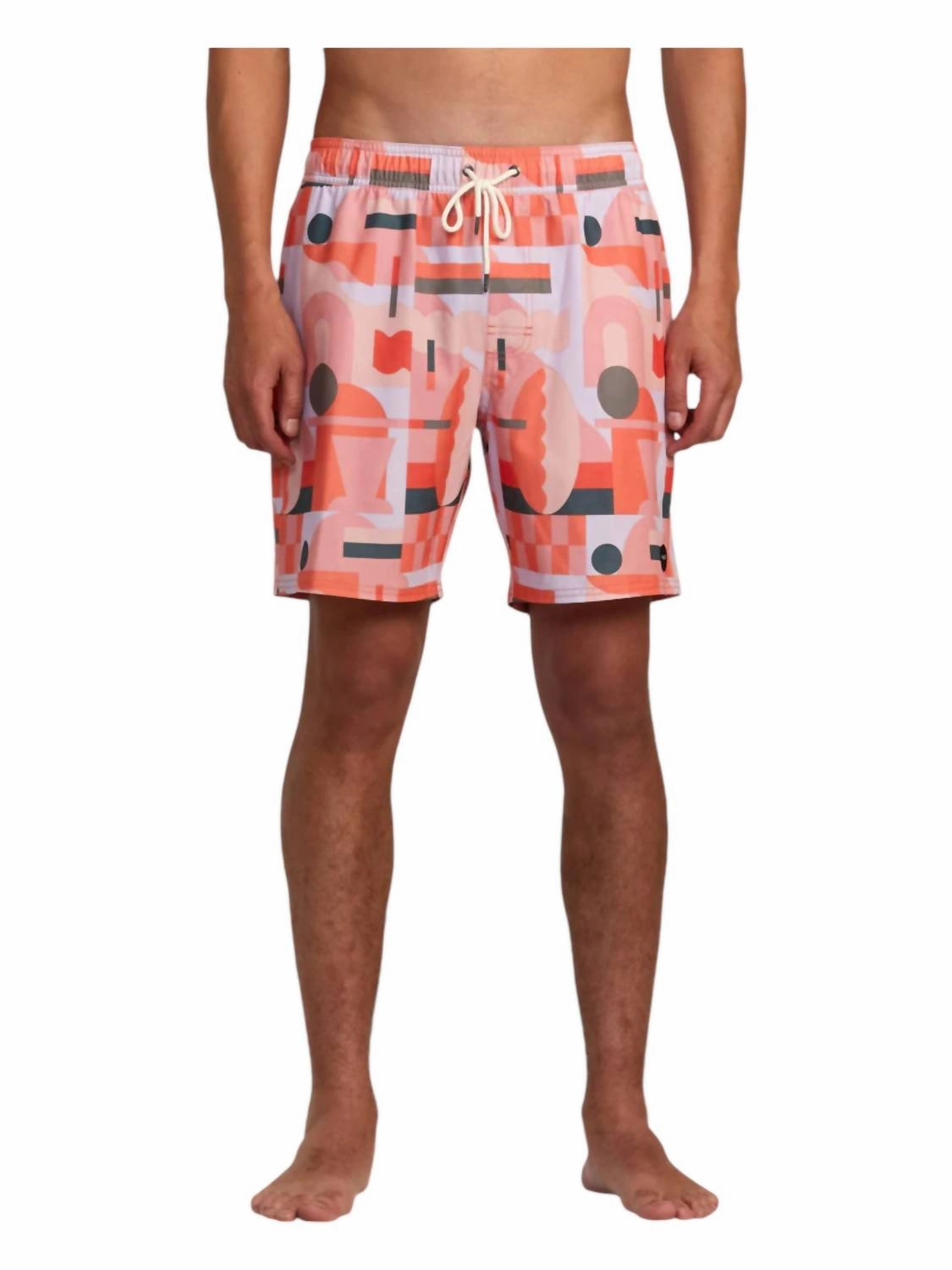 Jesse Brown Elastic Short In Fiesta mens full coverage swimwear, stylish mens swim trunks