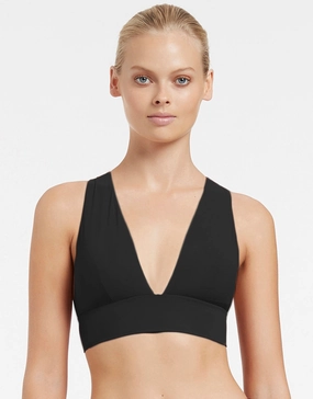 Jetset Soft Tri Bikini Top - Black stylish swimwear tops, womens beach tops