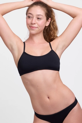 Jocelyn Bikini Top - Black all purpose swimwear, comfortable swimwear for everyone