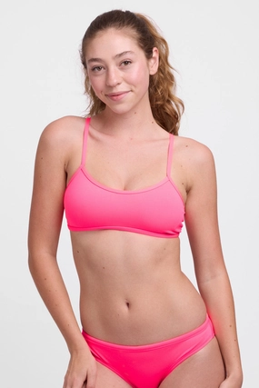 Jocelyn Bikini Top - Hot Pink all purpose swimwear, comfortable swimwear for everyone