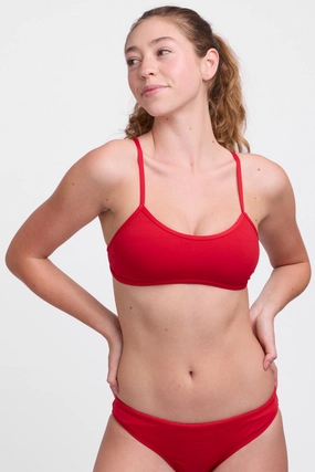 Jocelyn Bikini Top - Red all purpose swimwear, comfortable swimwear for everyone