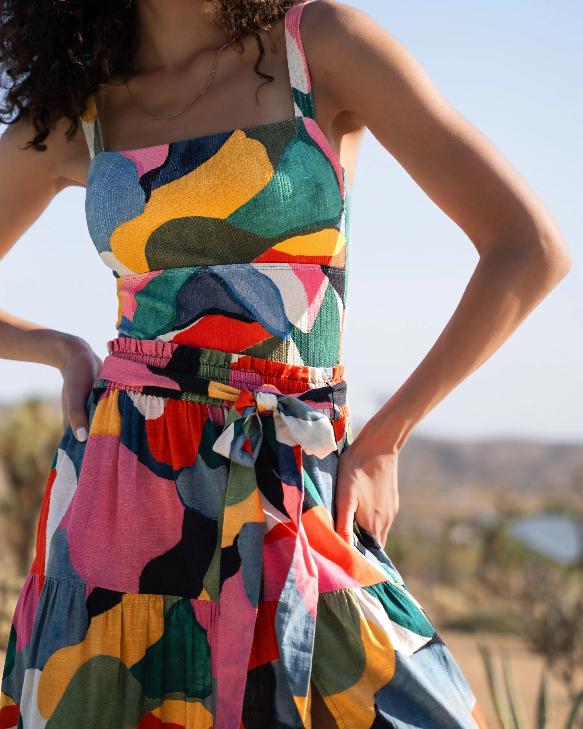 Jori One Piece In Carta Colorblock Texture