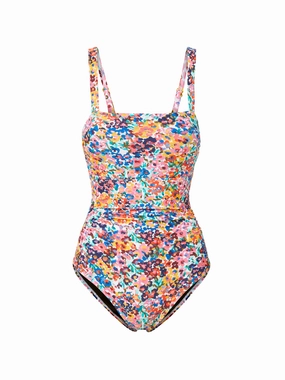 Jori One Piece In Painted Petals fashionable beach swimwear, modern womens bikinis