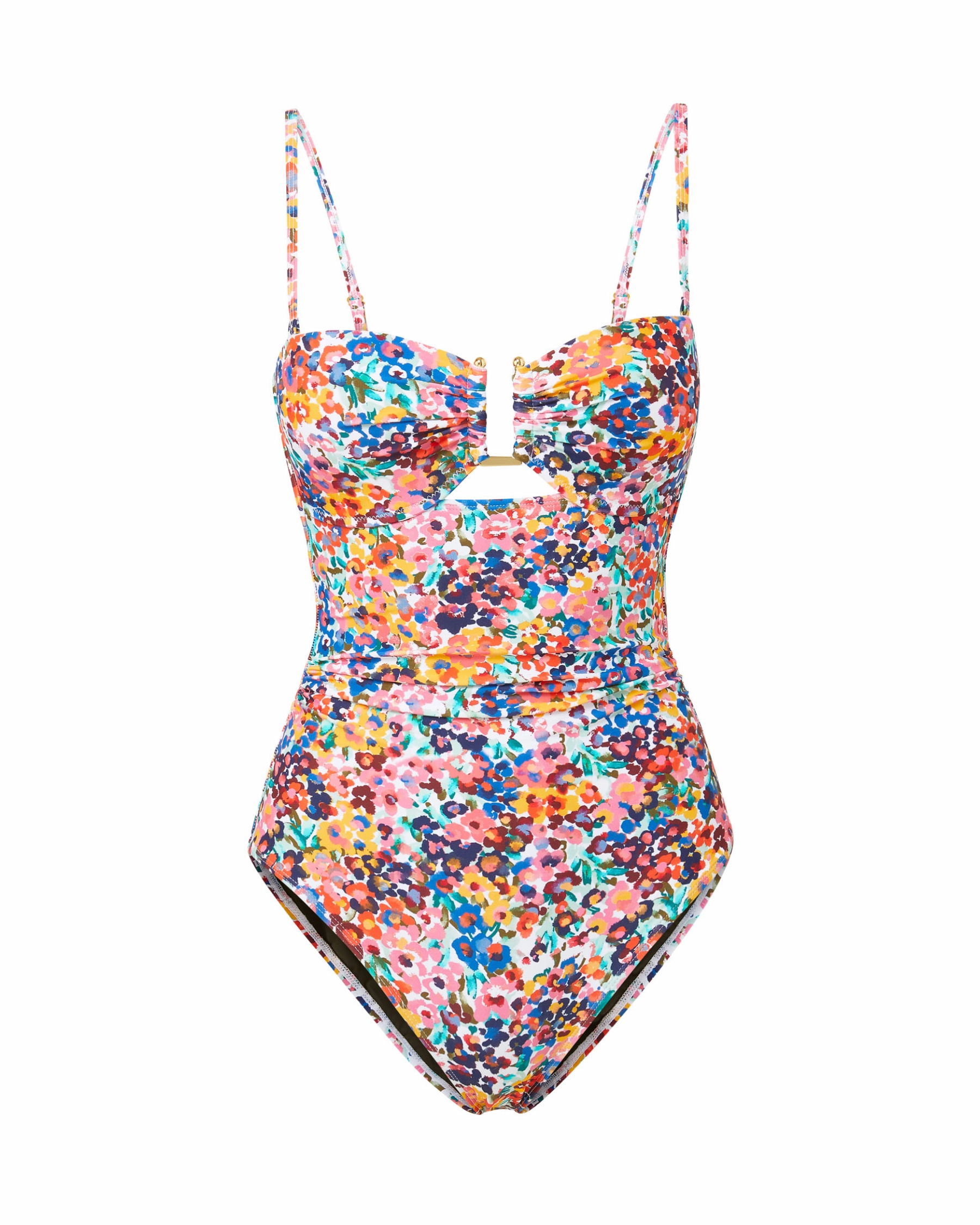 Juliette One Piece In Painted Petals fashionable beach swimwear, modern womens bikinis