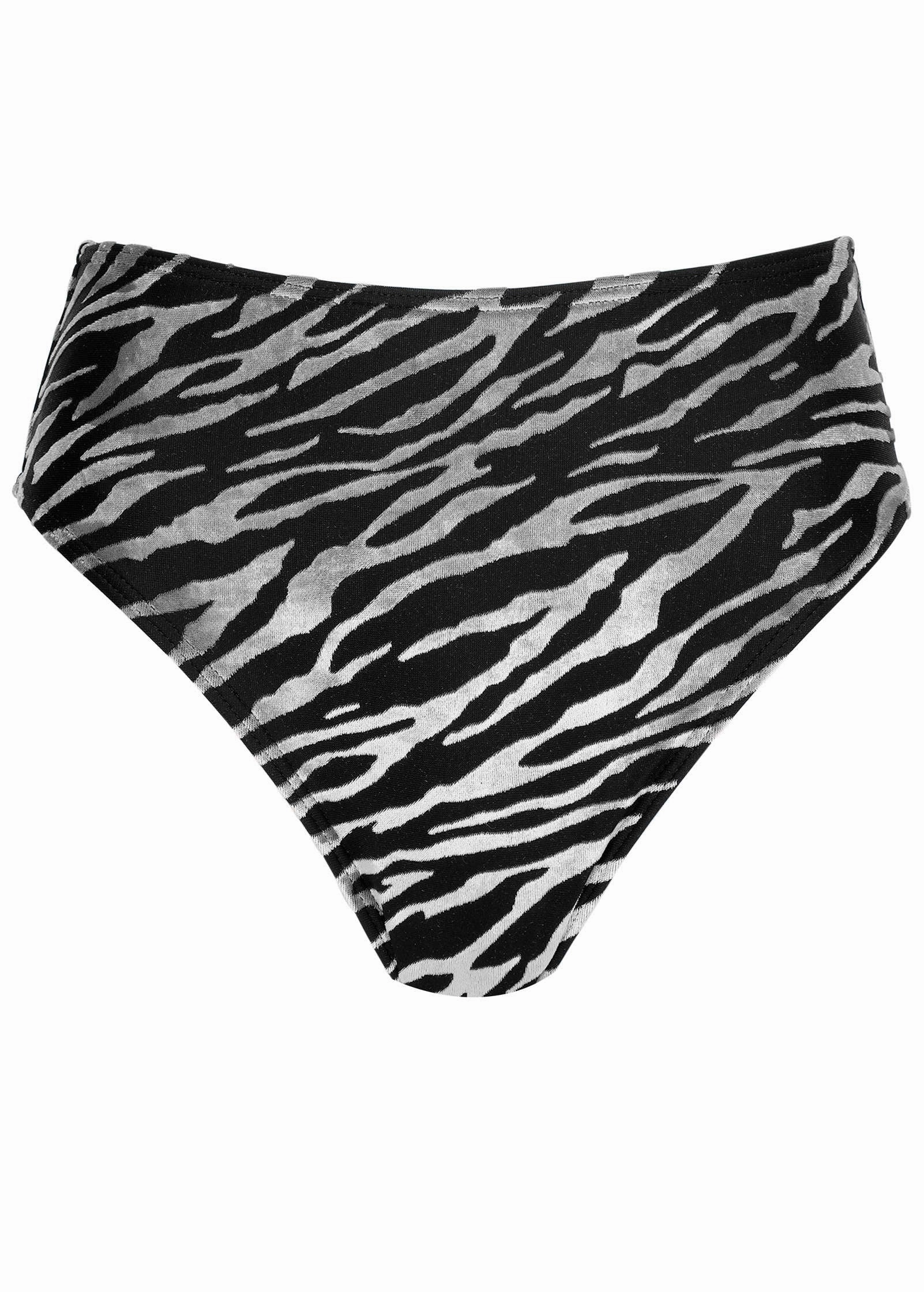 Jungle Velvet Tahiti Midi Bottom - Black & Silver