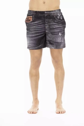 Just Cavalli Polyester Men Swimwear Men's Shorts mens full coverage swimwear, stylish mens swim trunks