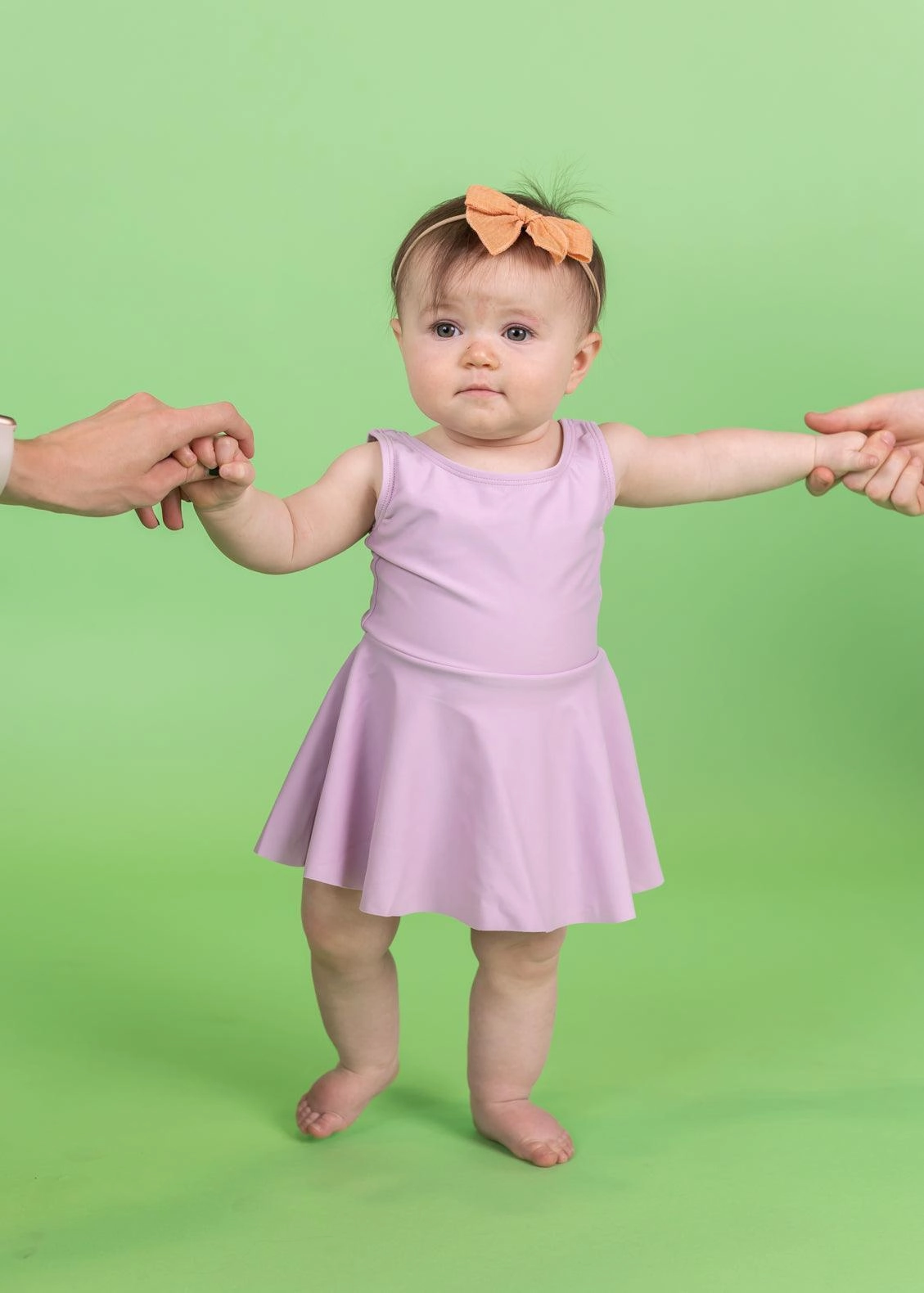 Just Lilac | Baby Skirted One-Piece girls full coverage swimwear, kids swimwear for pool