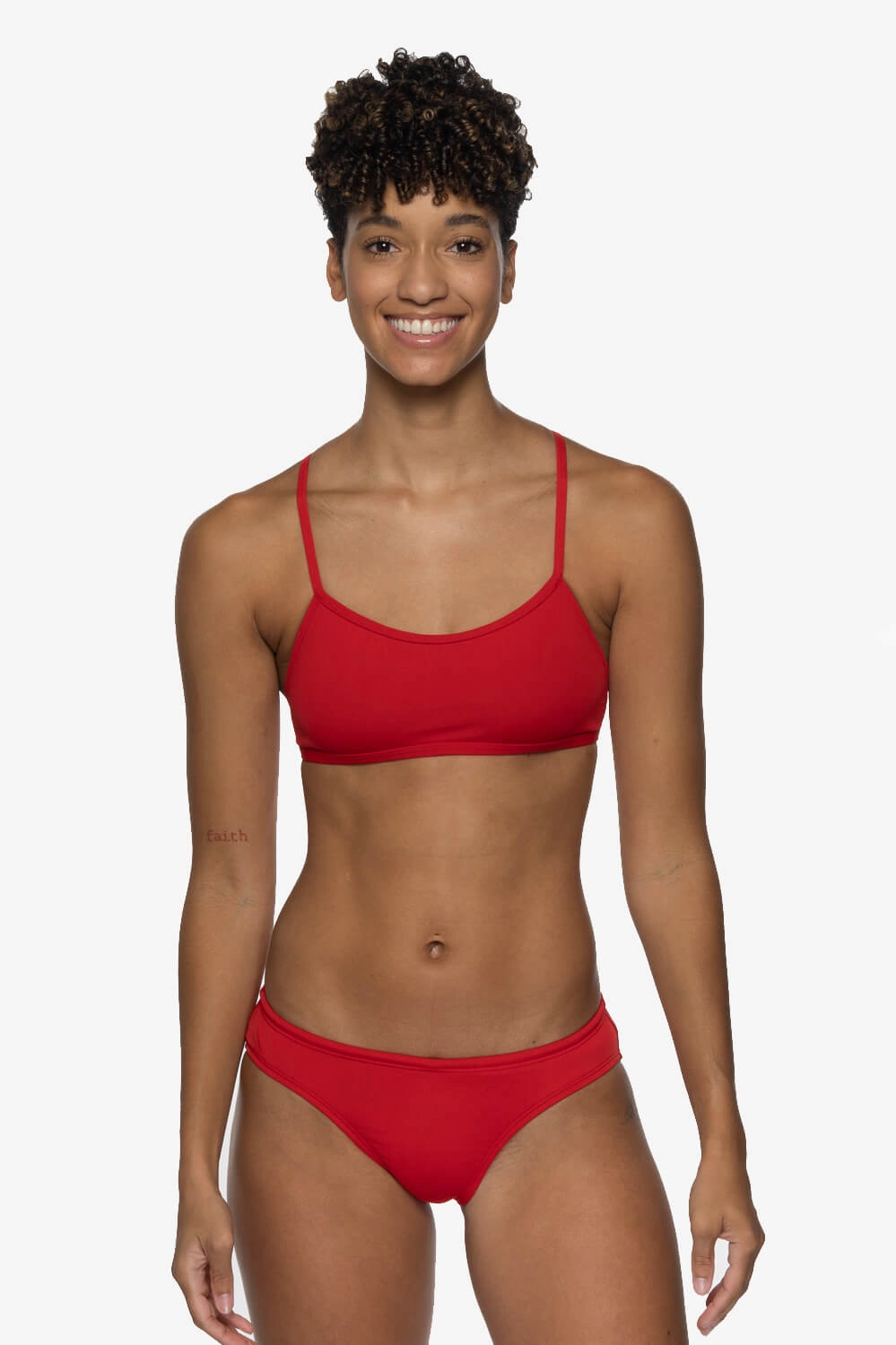 Justine Bikini Bottom - Red mix and match bikinis, stylish women's bikini options