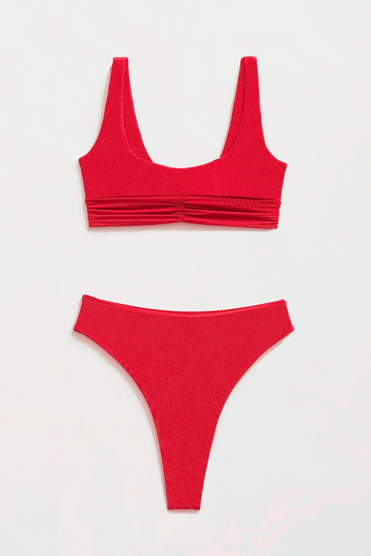 Kai High Waist Bottom - Fire Red