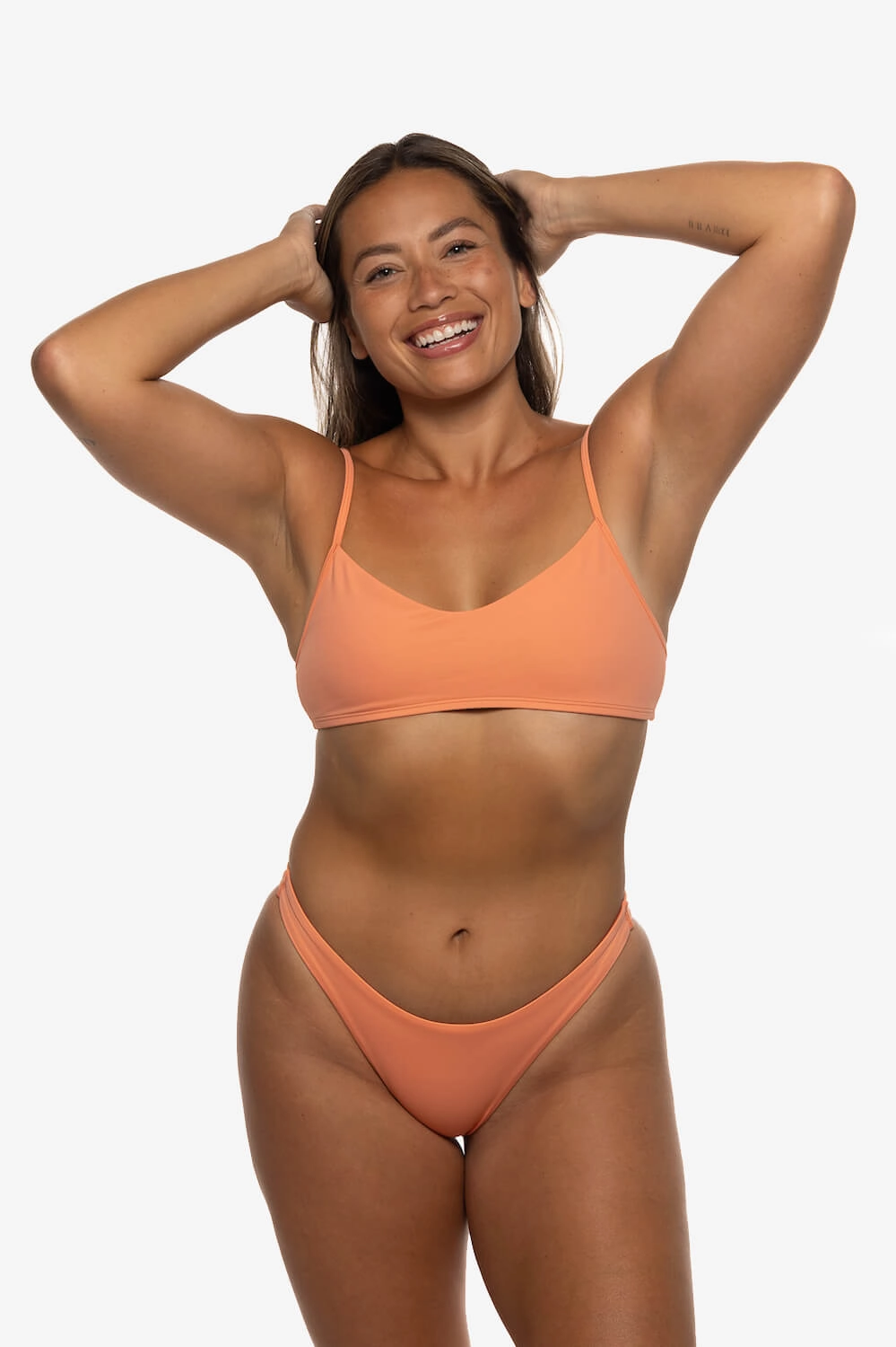 Kelia Bikini Bottom - Guava inclusive swimwear styles, all season swimwear options