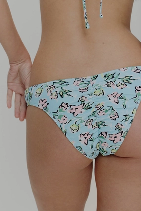 Khai Cheeky Bikini Bottom - Pastel Peony womens printed swimsuits, beach ready swimwear ladies