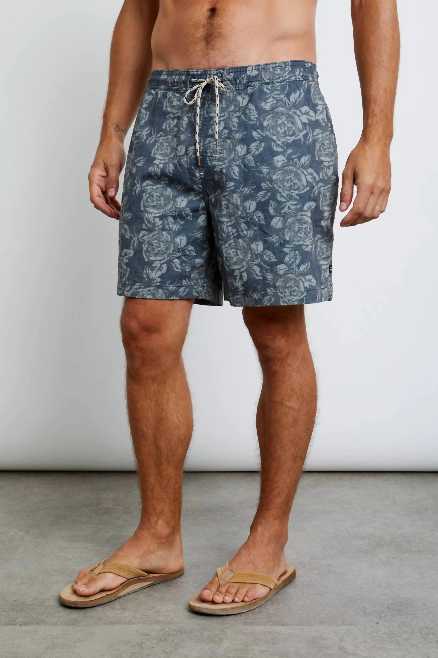 Kian Swim Short In Charcoal Rose mens full coverage swimwear, stylish mens swim trunks