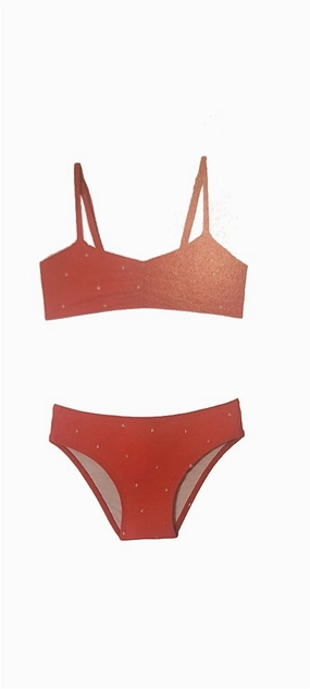 Kid's Anna Bikini Set In Red stylish teen girl swimsuits, teen girls swimwear sets