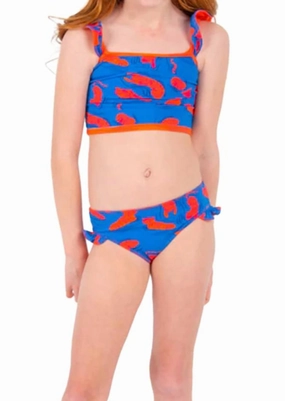 Kid's Lil Lola Set Swimsuit In Pink Tiger stylish teen girl swimsuits, teen girls swimwear sets