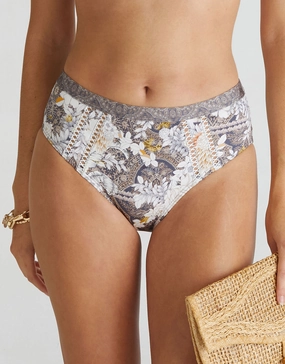 Kismet Marilyn High Waist Bikini Pant adjustable swim bottoms women, flattering bikini bottoms
