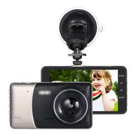 Kkmoon 4"Dual Lens Car Dvr Camera Recorder Dash Cam Camcorder Car Dvr With Two Cameras Blackbox Dash Cam Night Vision Dashcam Gift Ideas Galore MustHave Steals