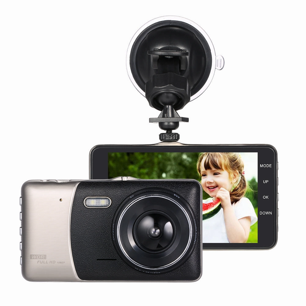 Kkmoon 4"Dual Lens Car Dvr Camera Recorder Dash Cam Camcorder Car Dvr With Two Cameras Blackbox Dash Cam Night Vision Dashcam Hot Offer Inside