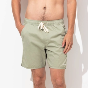 Label Elastic Boardshort In Green Tea mens full coverage swimwear, stylish mens swim trunks