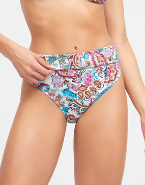Laia Fold Band Bikini Pant adjustable swim bottoms women, flattering bikini bottoms