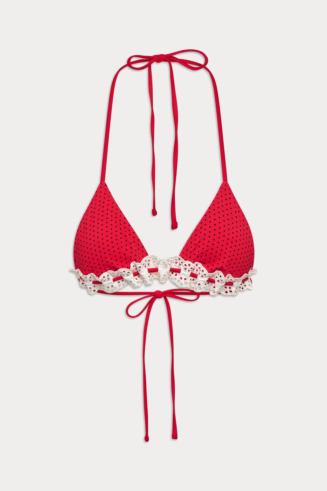 Lana Skimpy Triangle Bikini Top - Spice Dot