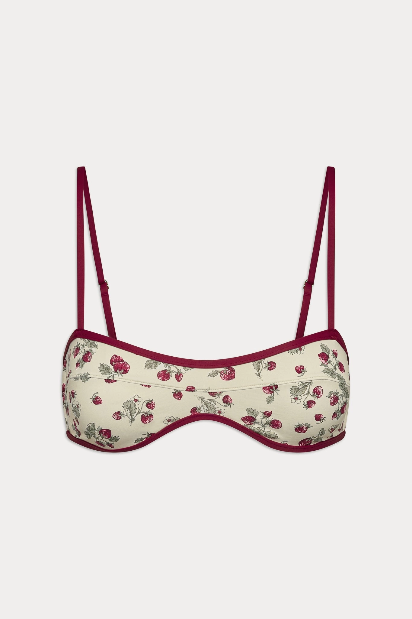 Lane Bandeau Bikini Top - Strawberry Field