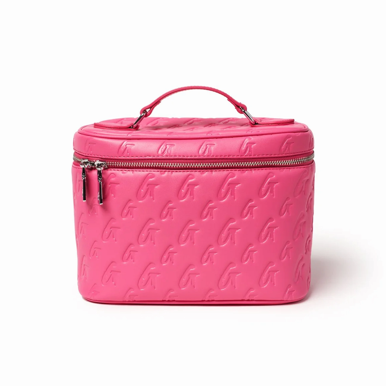Large Monogram Toiletry Bag - Hot Pink Travel Satchel