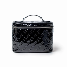 Travel Sling Folding Travel Bag Large Monogram Toiletry Bag - Mirror Black