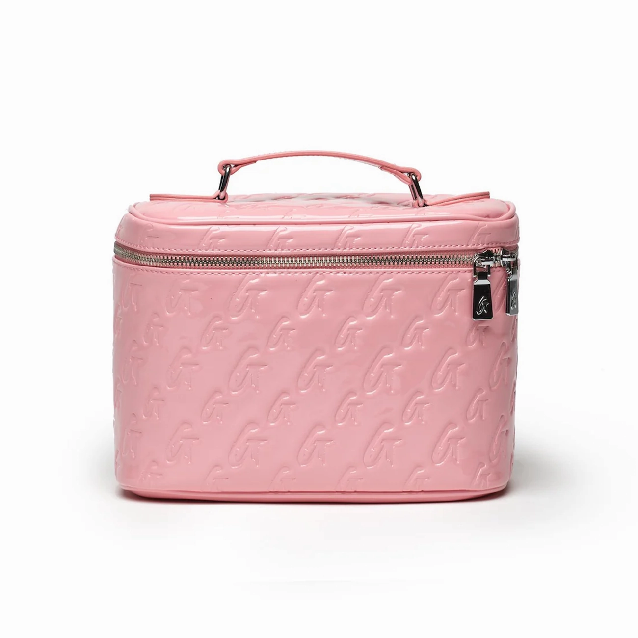 Large Monogram Toiletry Bag - Mirror Pink Travel Luggage Bag Compact Duffel Bag
