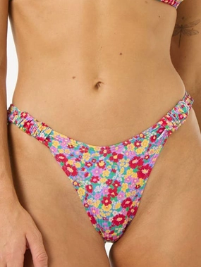 Las Flores High Leg Skimpy Bikini Bottom basic swimsuits for women, durable swimwear for ladies