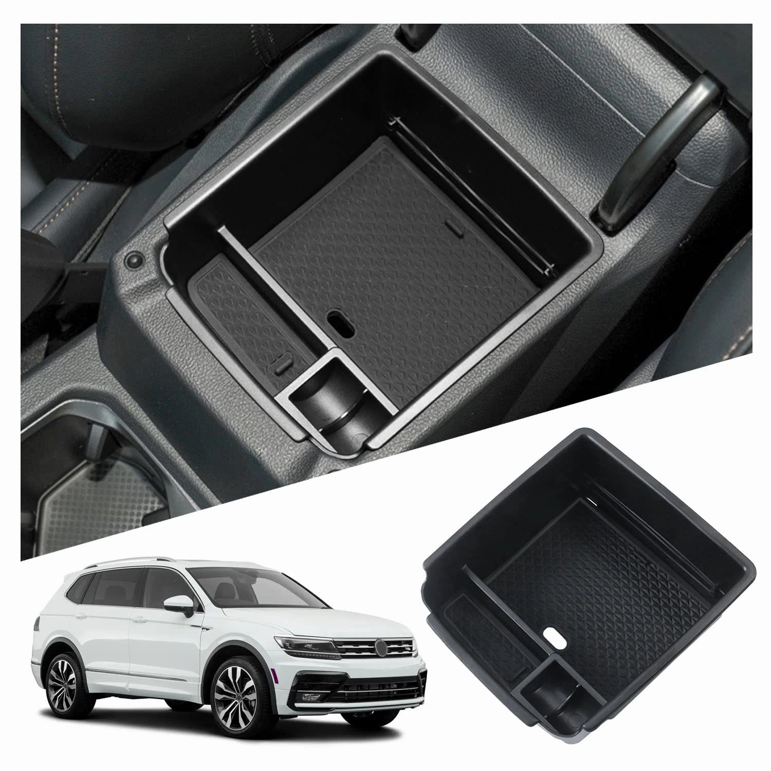 For Vw Tiguan 2 Mk2 Centre Console Organizer Tray 2017  Today Only Special Trending Hot Picks