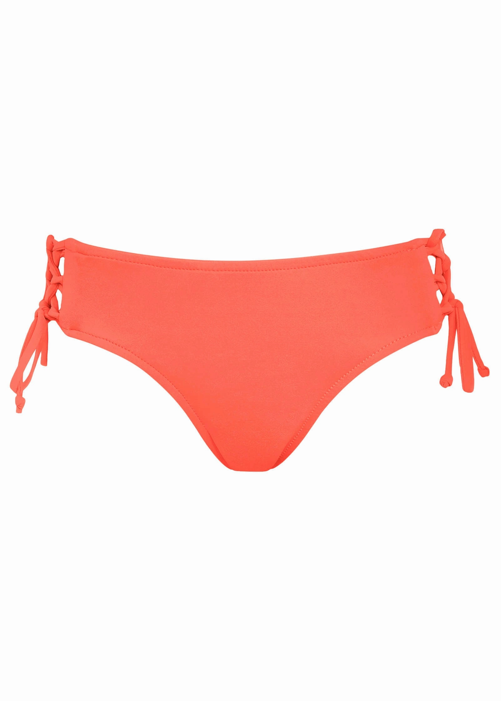 Lattice Side Bikini Bottom - Coral Crush