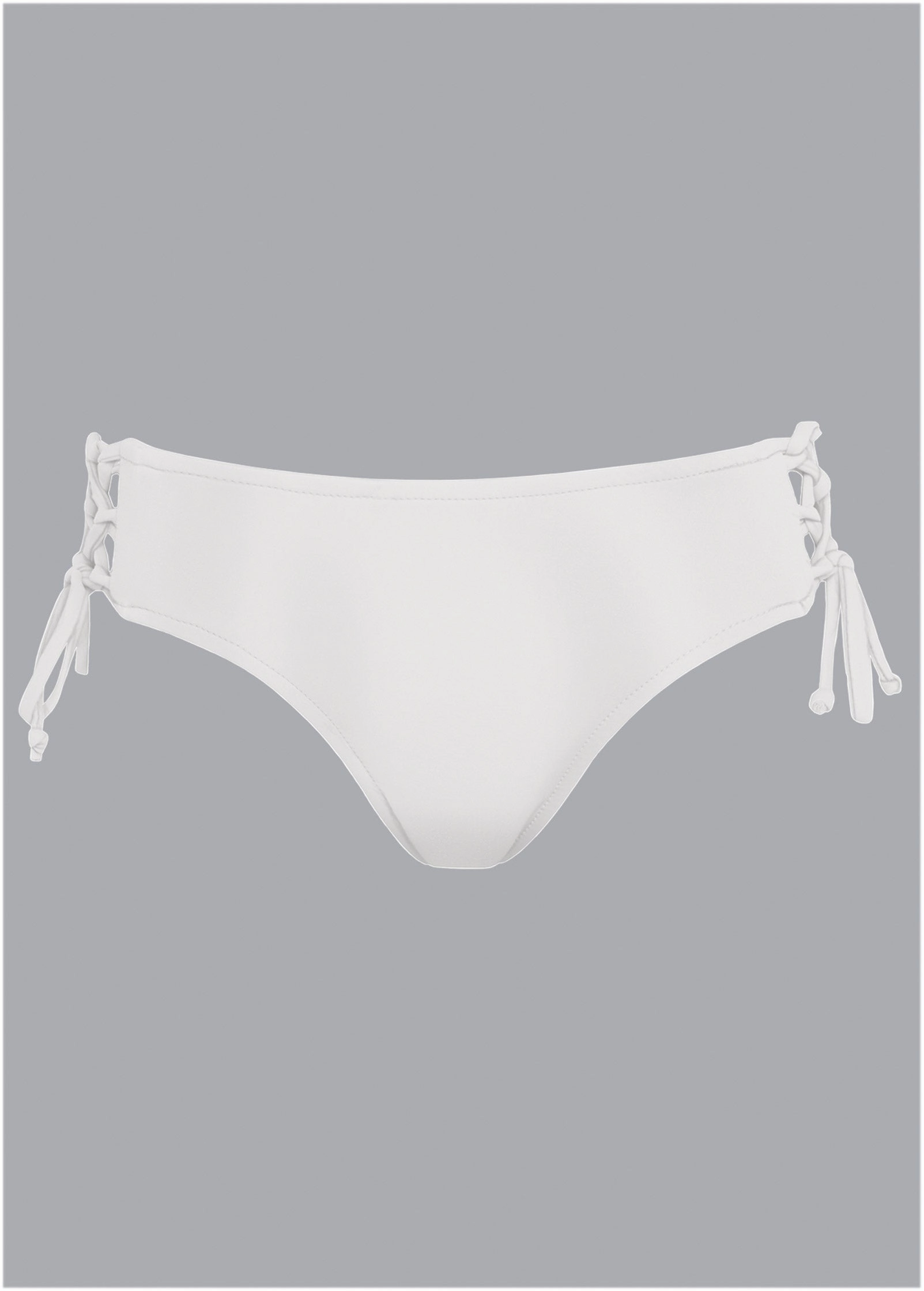 Lattice Side Bikini Bottom - Pearl White