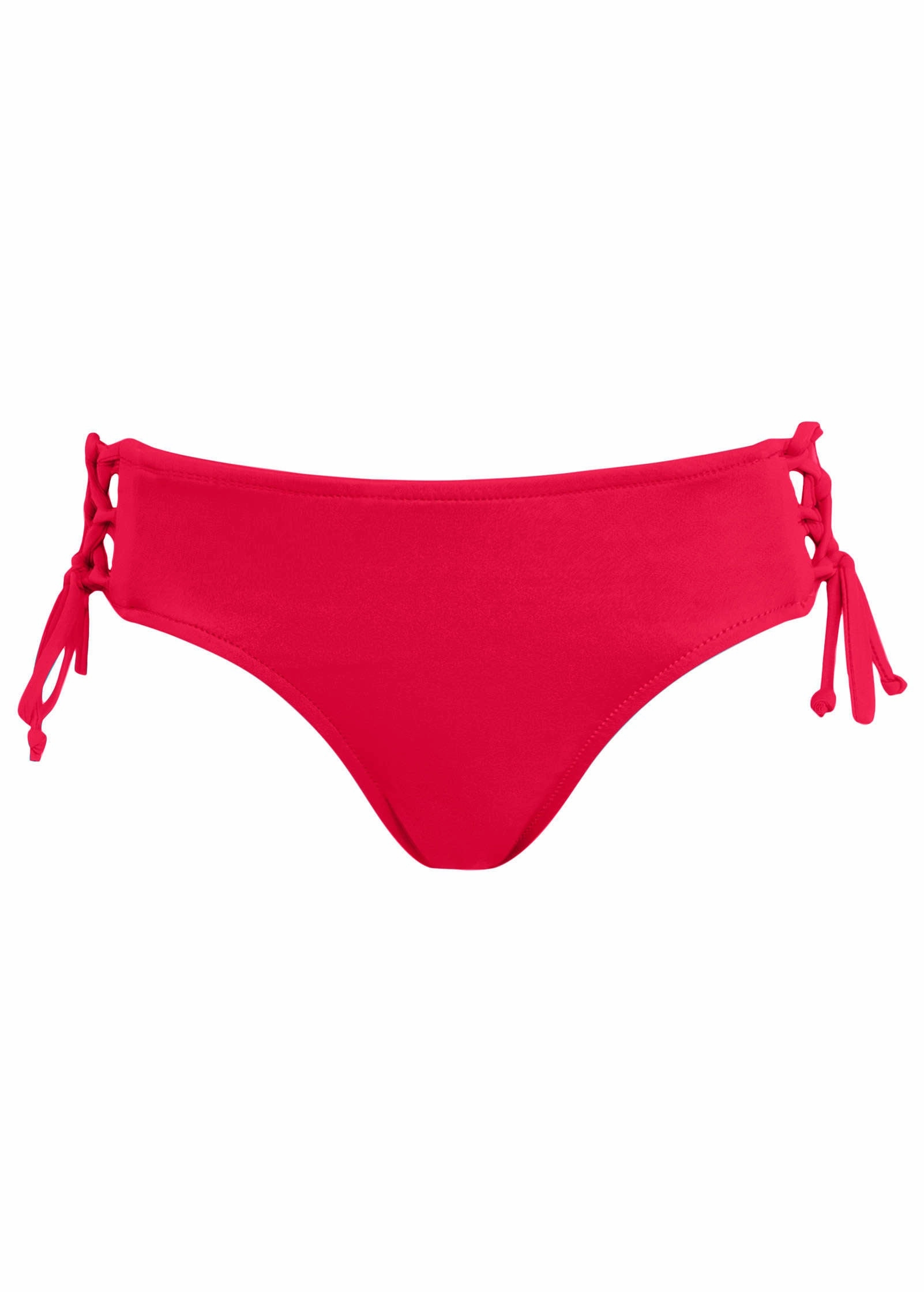 Lattice Side Bikini Bottom - Red Hot