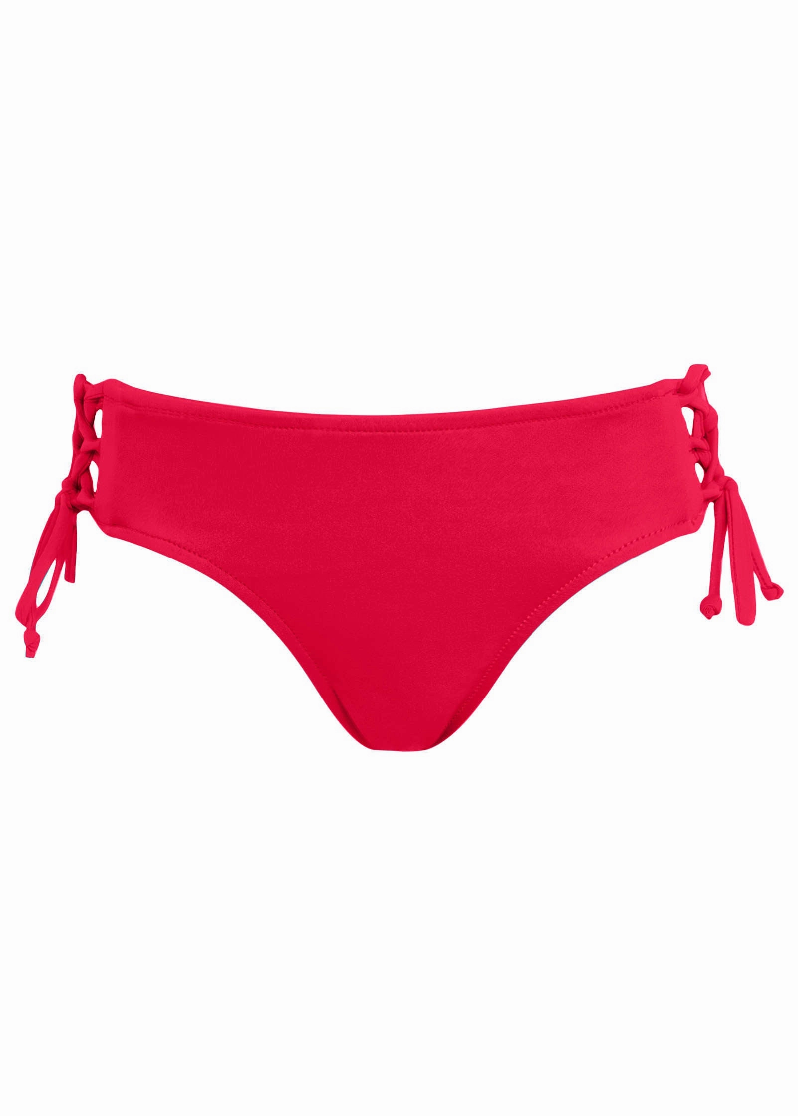 Lattice Side Bikini Bottom - Red Hot