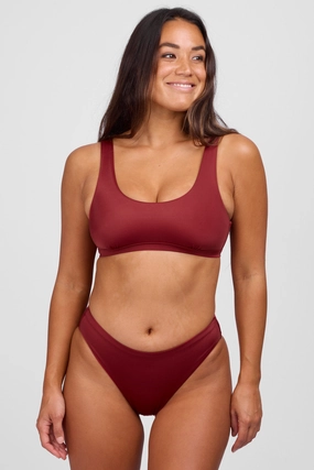 Layla Bikini Bottom - Garnet affordable swimwear for all, trendy swimwear for summer