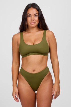 Layla Bikini Bottom - Kelp affordable swimwear for all, trendy swimwear for summer
