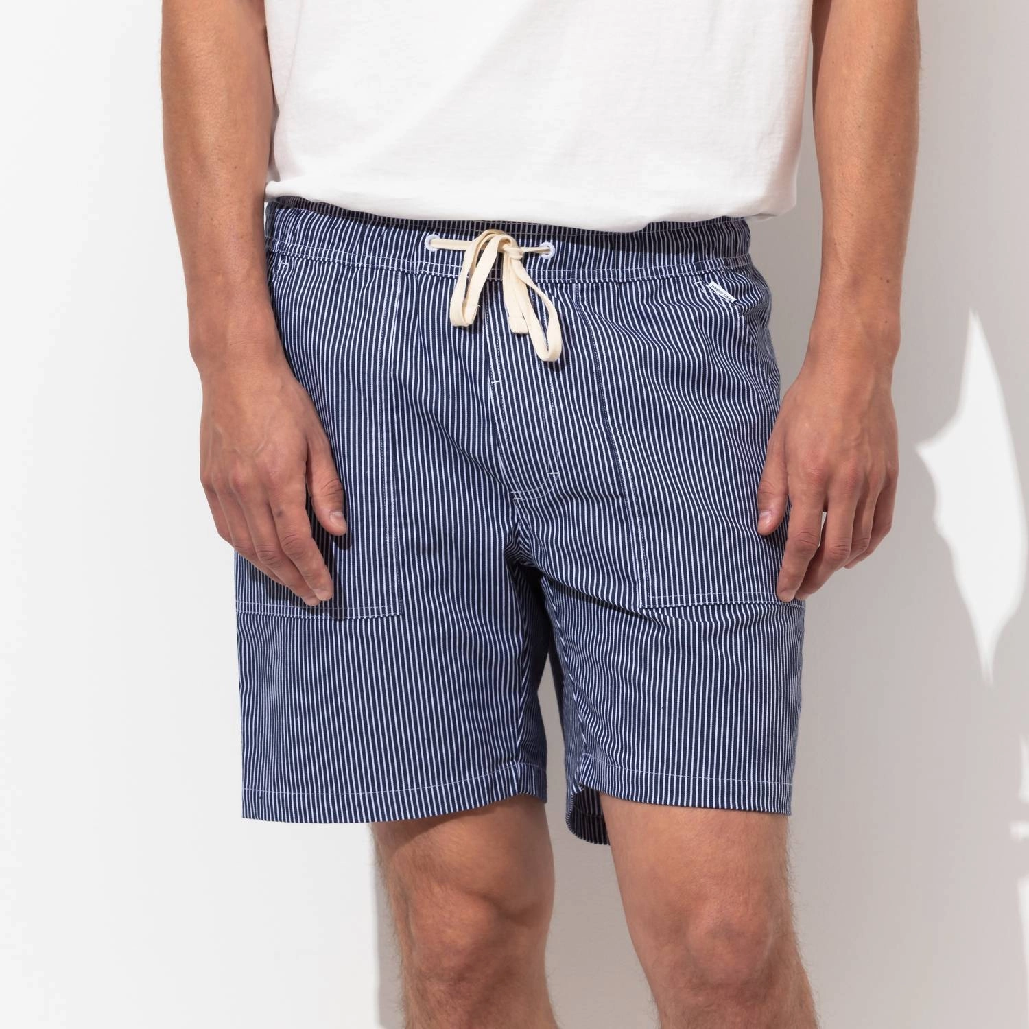 Leon Elastic Walkshort In Indigo mens full coverage swimwear, stylish mens swim trunks