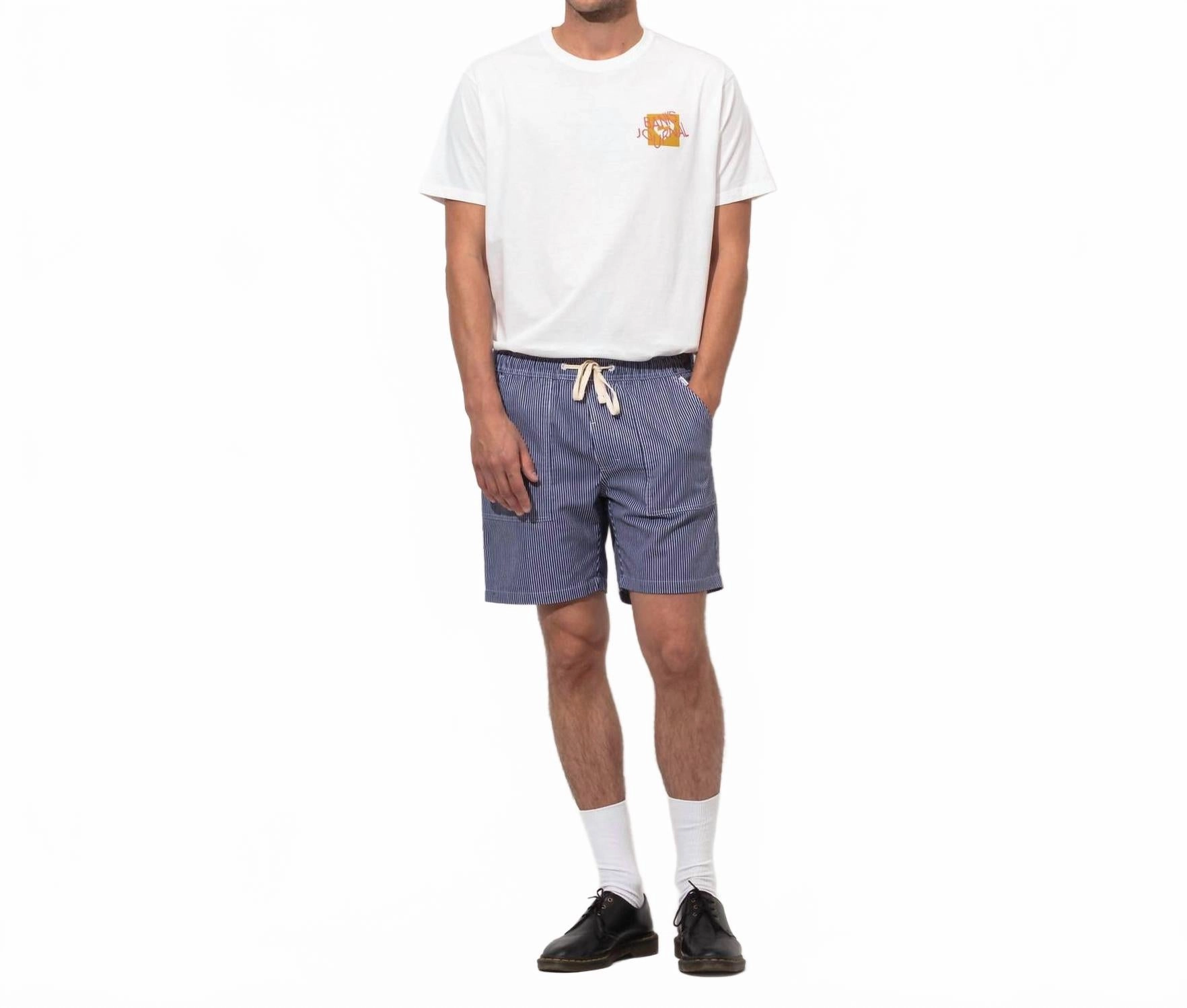Leon Elastic Walkshort In Indigo