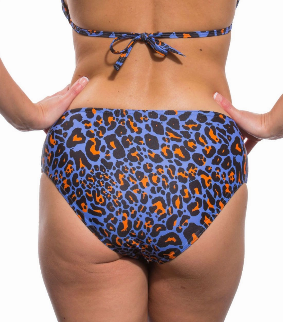 Leopard Orange High Waisted Bikini Brief