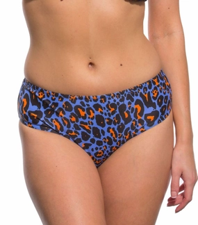 Leopard Orange High Waisted Bikini Brief womens beach swimwear, stylish womens swim sets