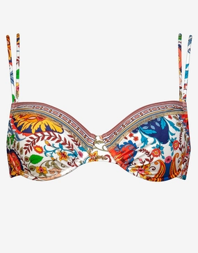 Libertine Underwired Bikini Top Vibrant White full coverage swim tops, cute bikini tops