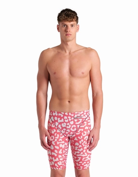 Limited Edition Powerskin ST NEXT Jammer - Leopard Skin Geranium competitive swimwear for men, mens racing swimsuits